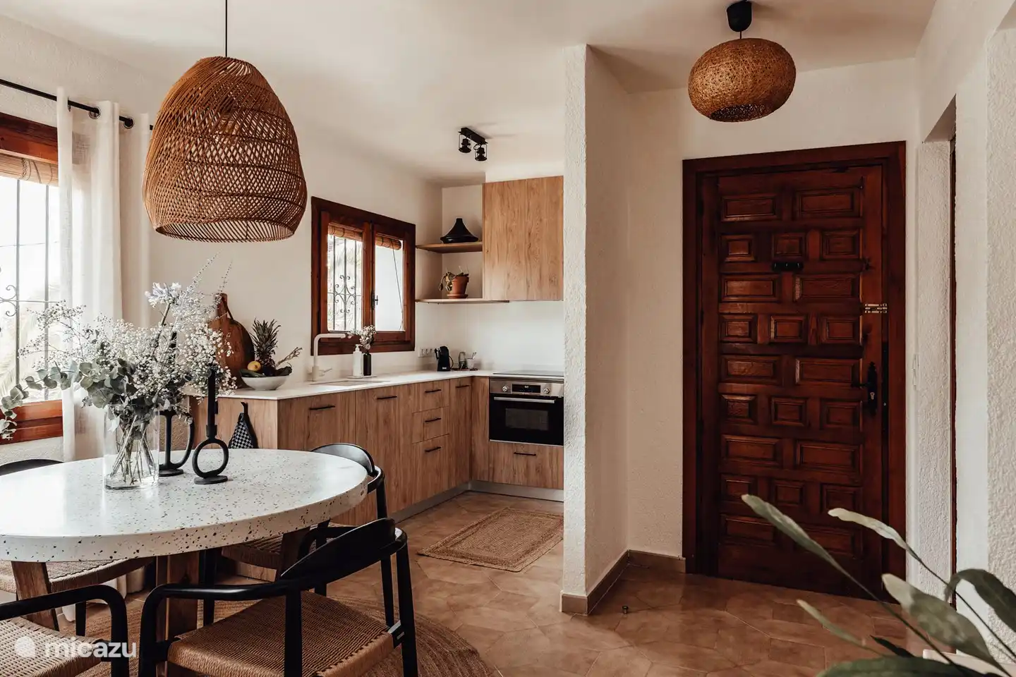 Der Essbereich und die Küche