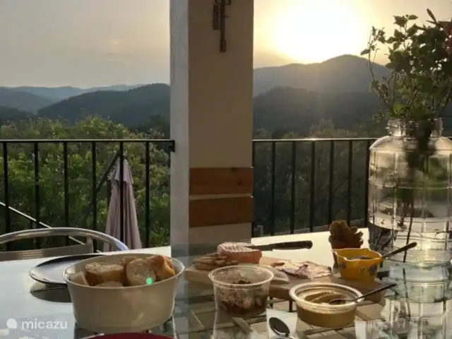 vakantiehuis huren in Spanje, Costa Brava, Calonge – Villa Vista Bonita Zonsondergang terras
