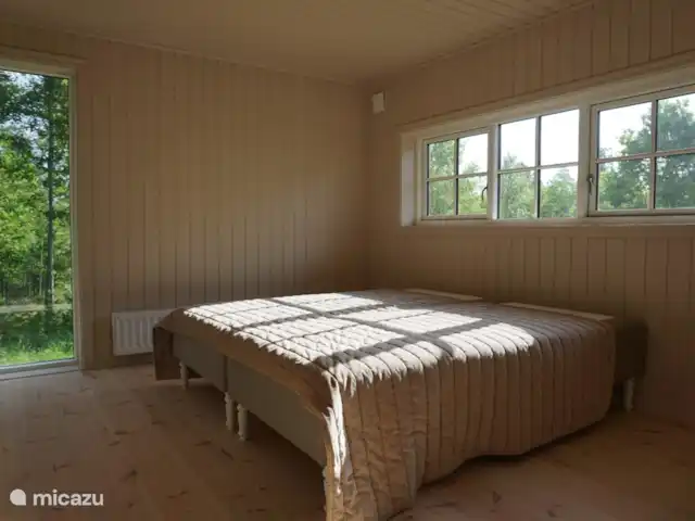 Chalet du lac Agundaborg | Suède, Småland, Ljungby - gîte / cottage La chambre avec deux lits