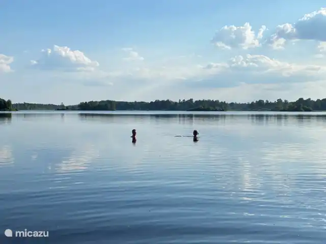 Chalet du lac Agundaborg | Suède, Småland, Ljungby - gîte / cottage Belle baignade dans le lac Agunnaryd