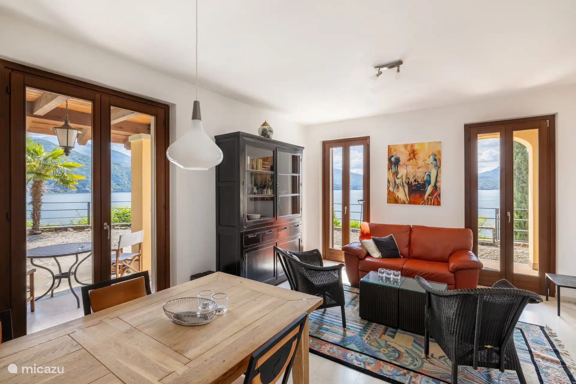 view of Lake Maggiore from the living room