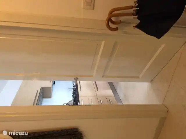 From the hall view of the kitchen.