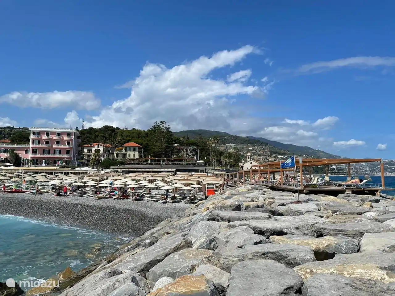 Strandrestaurant in Bordigera.  