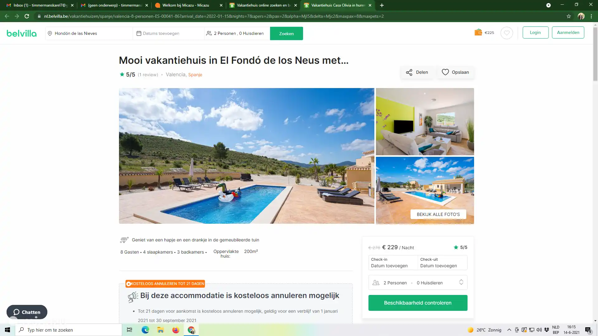 casa olivia en España, Costa Blanca, Hondón de las Nieves - villa