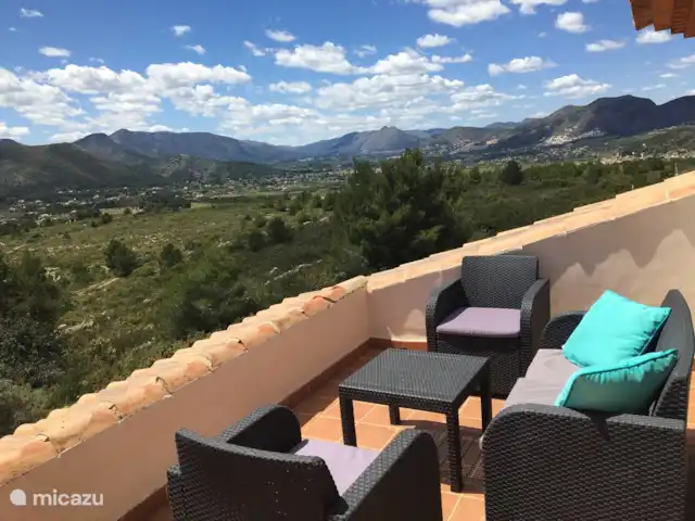 Chambre B&B avec bain à remous et terrasse sur le toit | Espagne, Costa Blanca, Benissa - chambres d'hôtes Vue panoramique depuis la terrasse