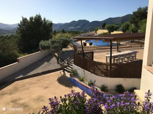 Chambre B&B avec bain à remous et terrasse sur le toit | Espagne, Costa Blanca, Benissa - chambres d'hôtes Vue du balcon du B&B