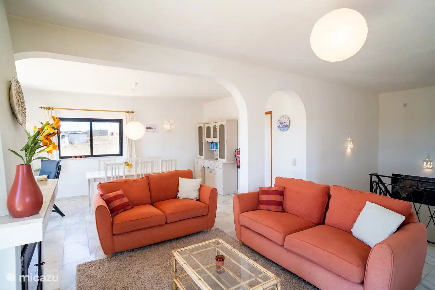 Die Sitzecke im Wohnzimmer