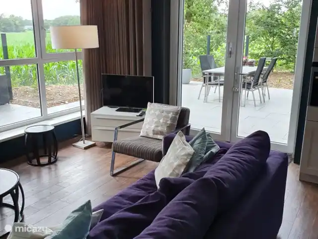 Vakantievilla De Holterenk huren in Nederland, Overijssel, Holten - vakantiehuis Vergezichten vanuit de woonkamer.