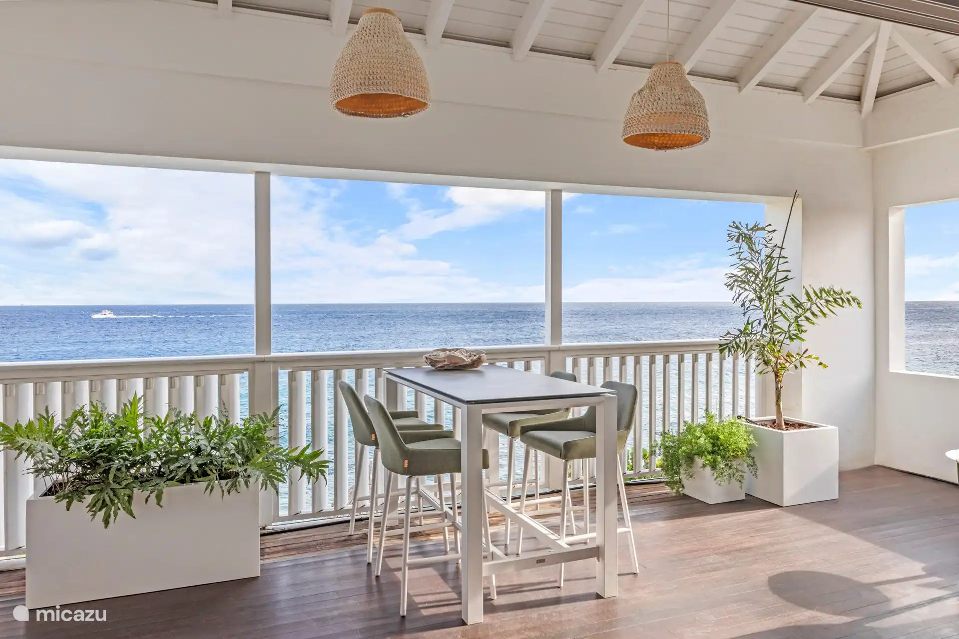 terrace with sea view