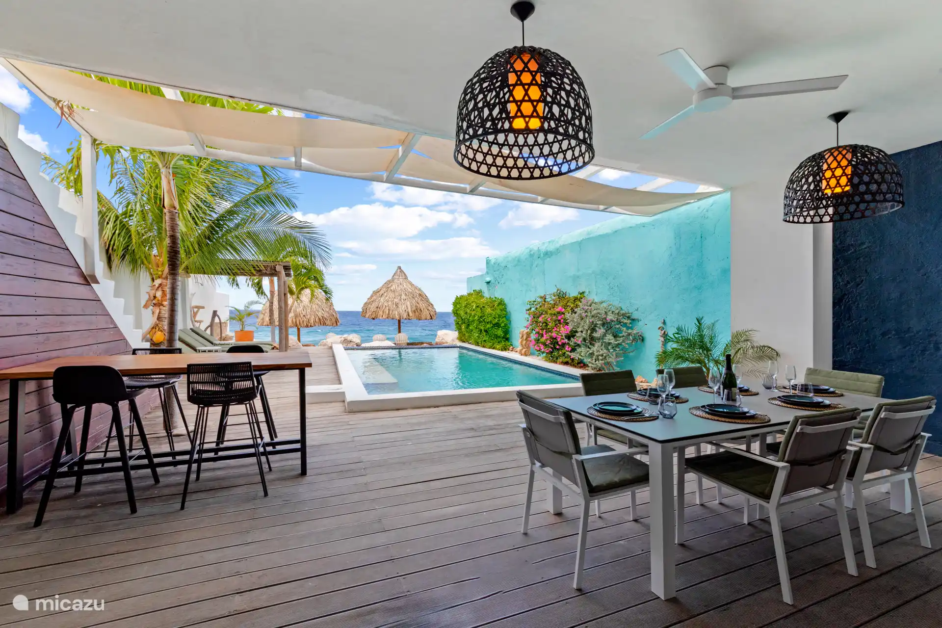 terrace and swimming pool