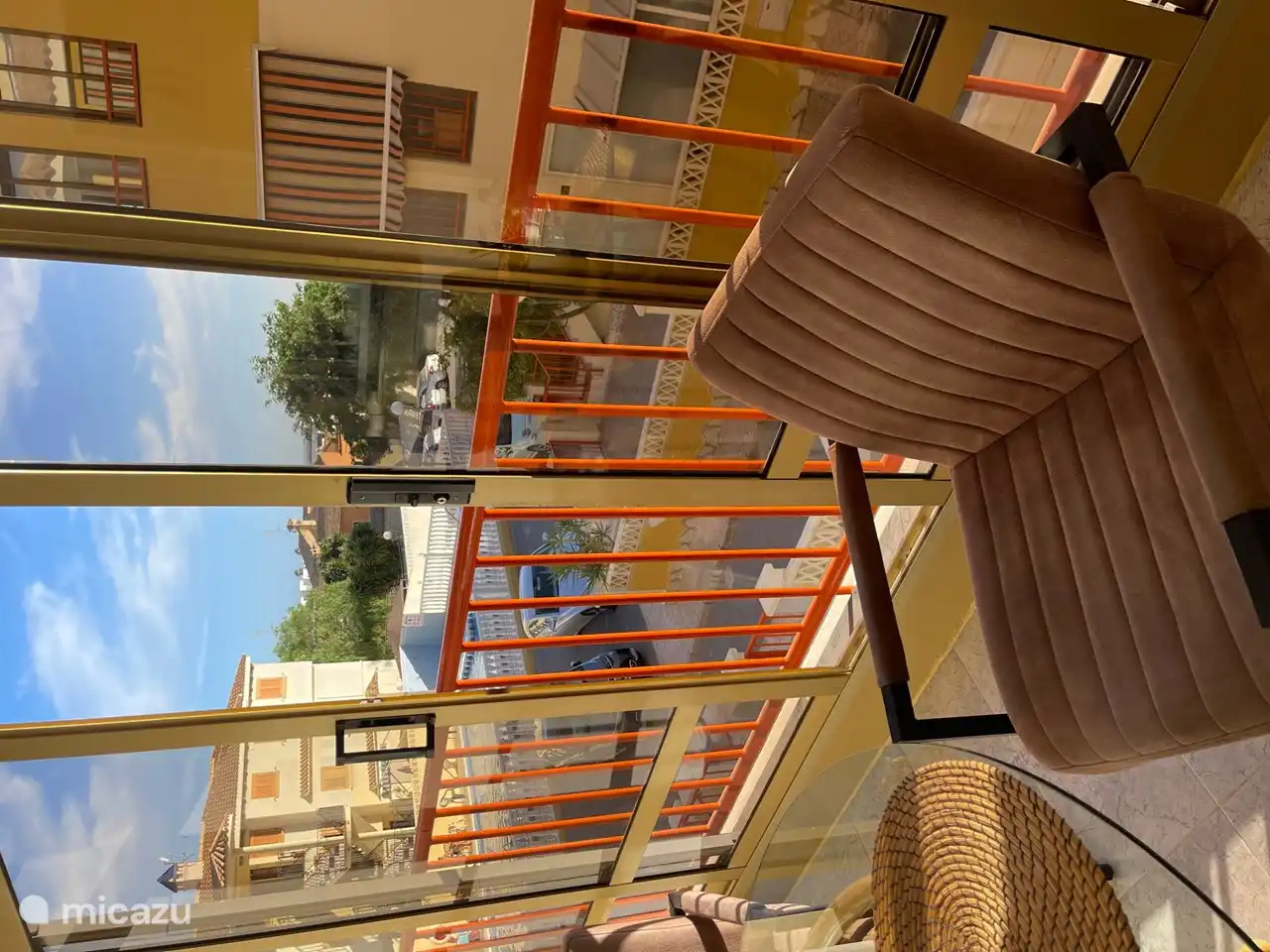 uitzicht op het zwembad 