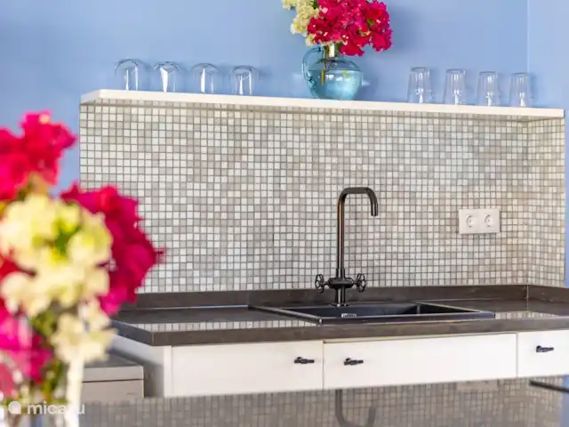 villa en Curazao, Bandabou (oeste), Fontein – Villa Sosega *Vista Única* Cocina con acabados muy lujosos