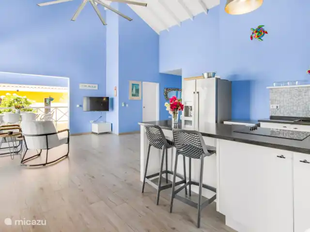 villa en Curazao, Bandabou (oeste), Fontein – Villa Sosega *Vista Única* Cocina abierta