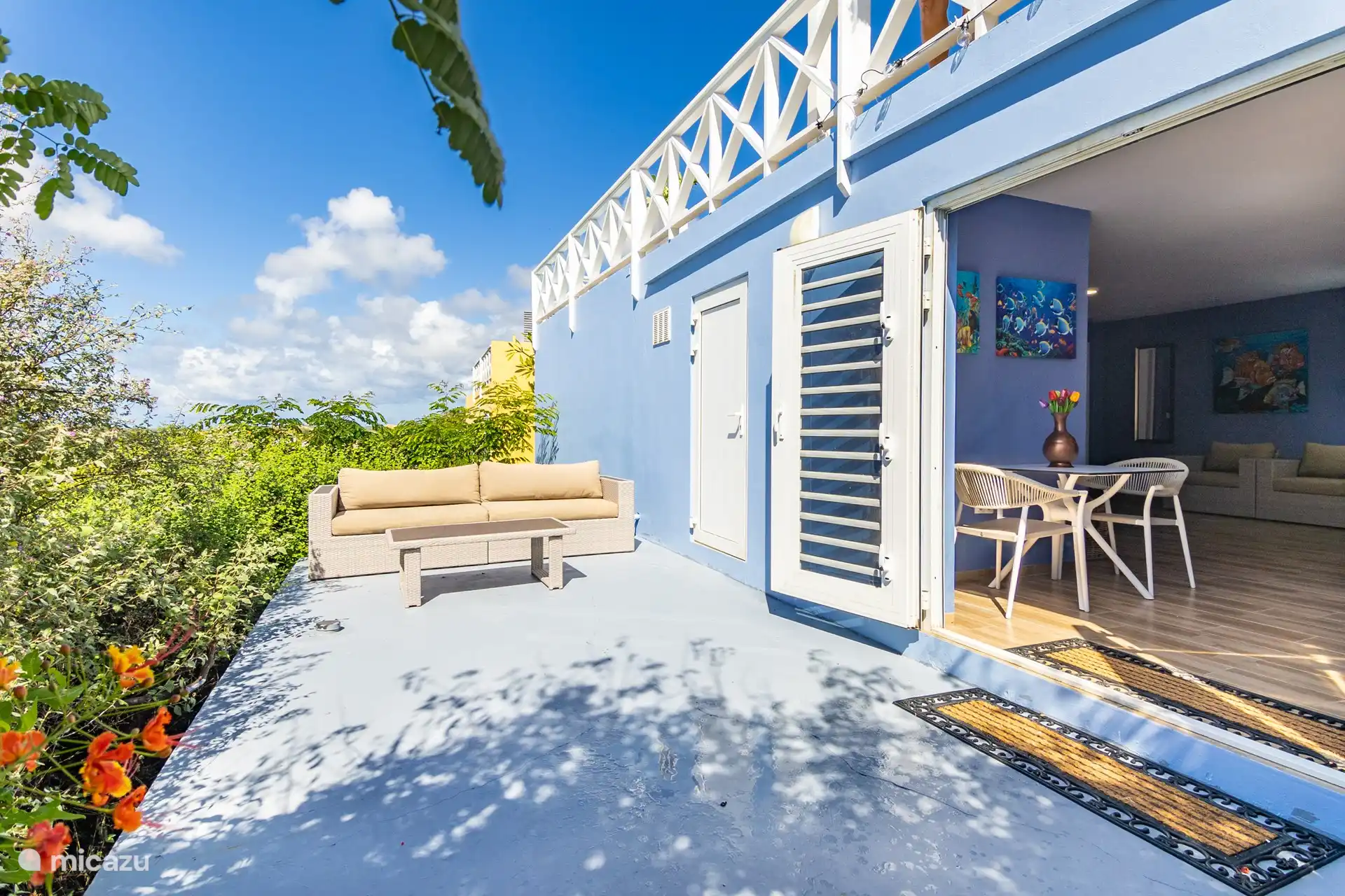 Schön draußen in der Wohnung