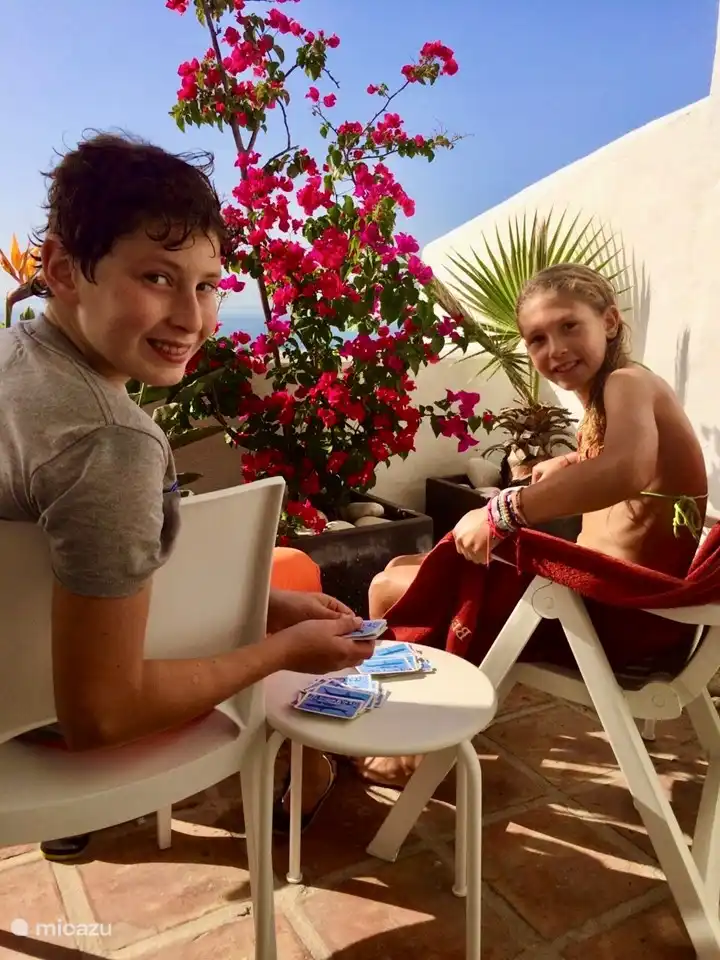 Spaß auf der Terrasse