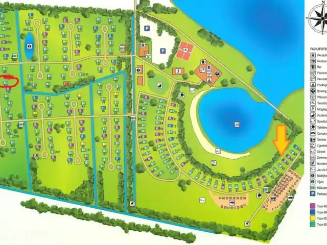 Preciosa casa, bañera de hidromasaje, jardín, pájaros. en Países Bajos, Güeldres, Ewijk - casa vacacional mapa de los Broekhuijs con círculos rojos nuestra casa