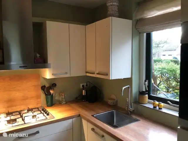 Die Küche ist komplett ausgestattet. Jetzt auch mit Induktionskochfeld