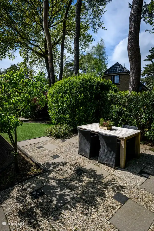 Im sonnigen Hinterhof genießen Sie Ihre Privatsphäre.