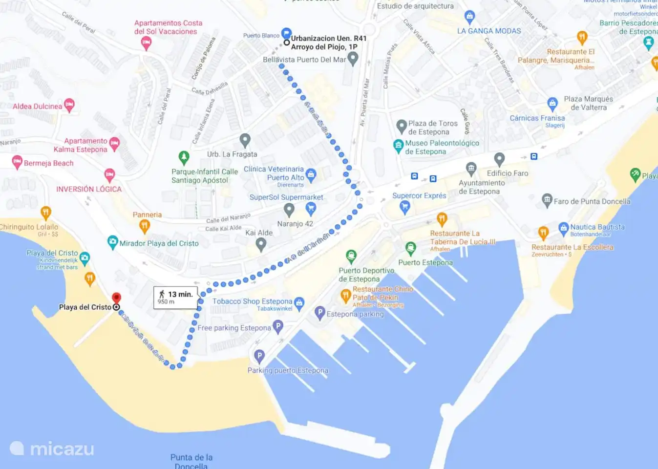 Del Cristo Beach or Estepona 5 minutes walking distance.