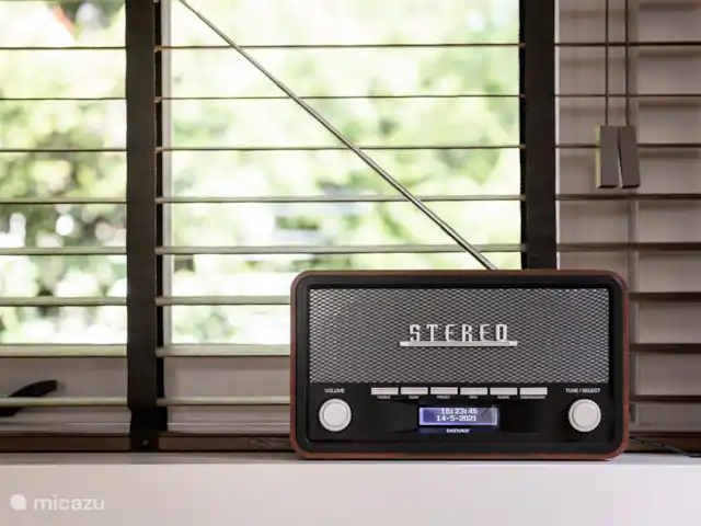 Maison de vacances Marianne | Pays-Bas, Gueldre, Lunteren - bungalow En plus d'une connexion fibre optique, du WiFi, et d'une Smart TV où vous pouvez diffuser vos chaînes préférées (Netflix, Disney+, etc.), le bungalow dispose d'une radio DAB+ pour votre playlist préférée.