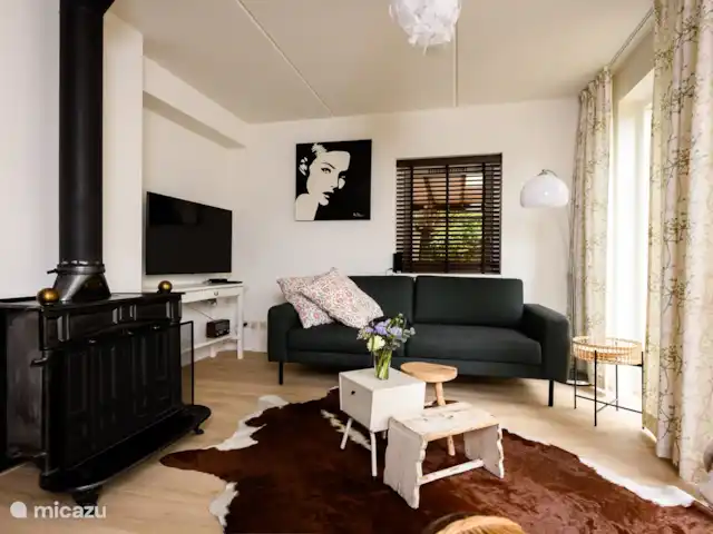 Maison de vacances Louise | Pays-Bas, Gueldre, Lunteren - bungalow En plus d'une connexion fibre optique, du WiFi et d'une Smart TV où vous pouvez diffuser vos chaînes préférées (Netflix, Disney+, etc.), le bungalow dispose d'une radio DAB+ pour votre playlist préférée.