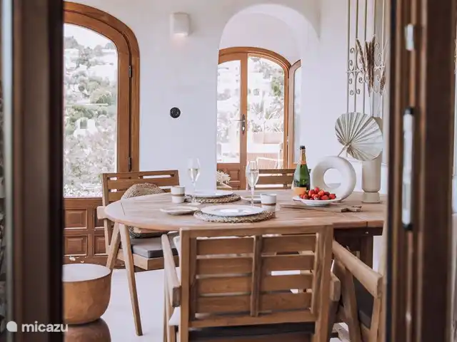 Le June Boutique Villa Benissa | Espagne, Costa Blanca, Benissa - villa Table à manger couverte