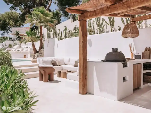 Le June Boutique Villa Benissa | Espagne, Costa Blanca, Benissa - villa La cuisine extérieure et le salon
