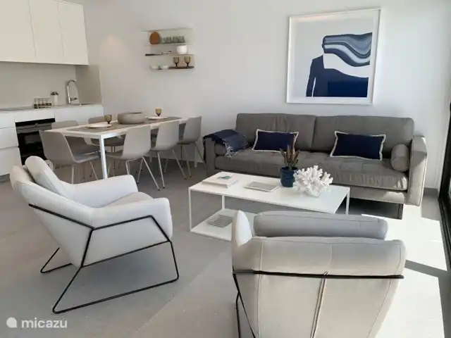 casa diana en España, Costa Blanca, Guardamar del Segura - casa vacacional Salón y cocina