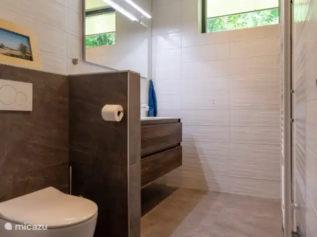 Bosvilla de Merel, unieke lokatie    huren in Nederland, Drenthe, Wateren - villa Badkamer met 2e toilet