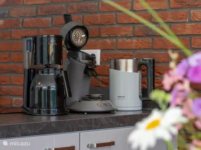 Bosvilla de Merel, unieke lokatie    huren in Nederland, Drenthe, Wateren - villa Keuken en eethoek in de Merel