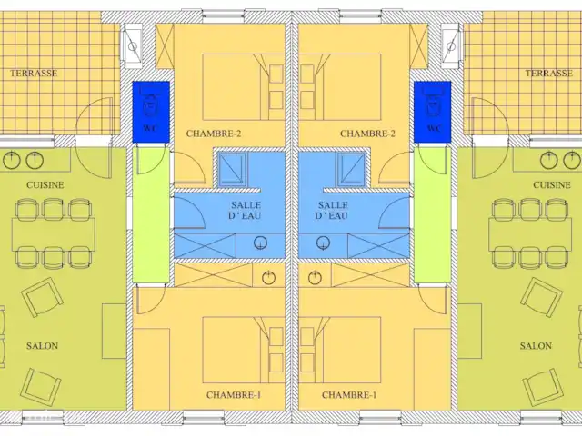 Lémurier B | France, Ardèche, Les Vans - gîte / cottage Plan du Murier B - gauche