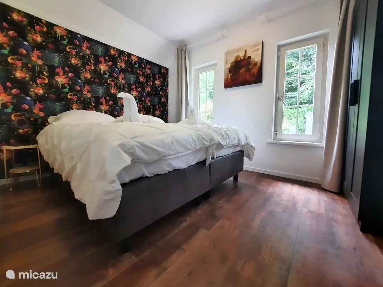 Bedroom 1 with hotel box spring for a wonderful night's sleep