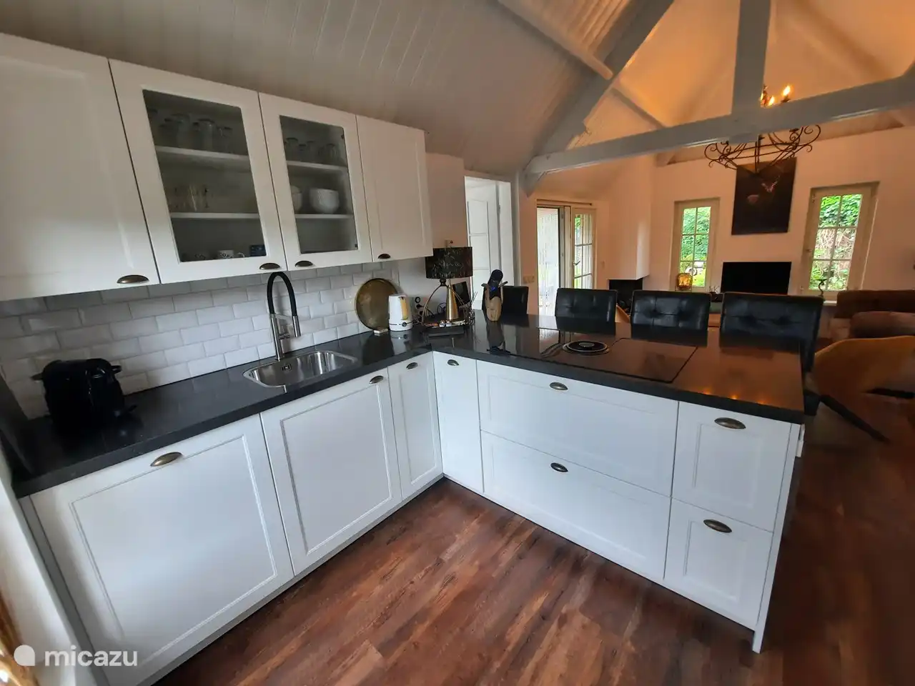 View from the kitchen to the living room