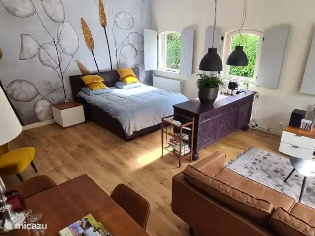 Location de Vacances Pays-Bas, Drenthe, Tynaarlo, chambres d'hôtes - Remise de Villadelfia Le coin salon et chambre. Photo prise par un de nos invités.