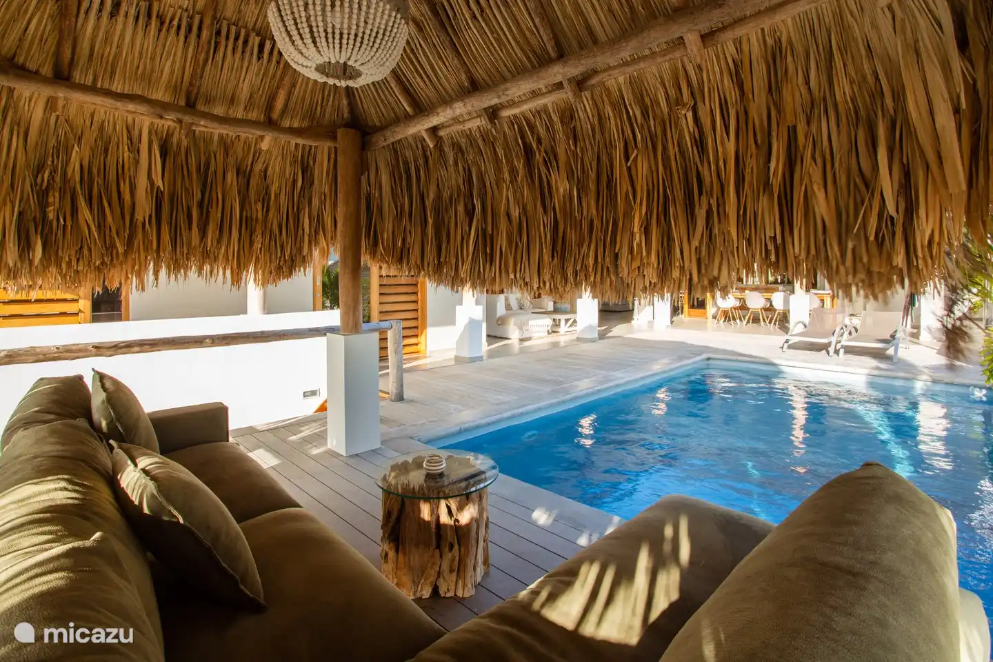 Entspannen Sie sich unter der Palapa