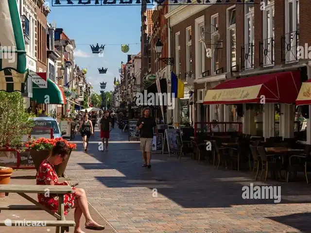 Grande maison de plage familiale, grand jardin | Pays-Bas, Hollande méridionale, La Haye - maison mitoyenne La rue commerçante « De Keizerstraat » est à 100 mètres avec un AH, Hema, Kruidvat, Etos, plusieurs restaurants et bars