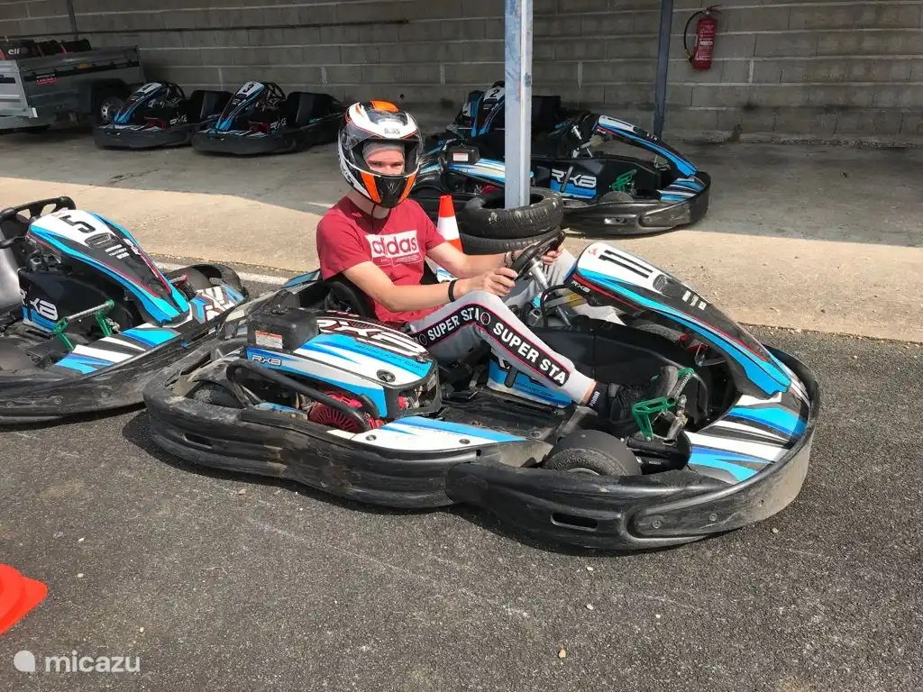 Open-air kart track nearby