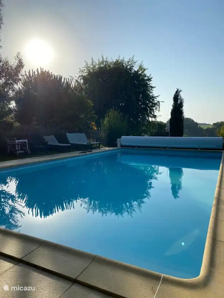 Enjoy sitting by the pool at any time of the day