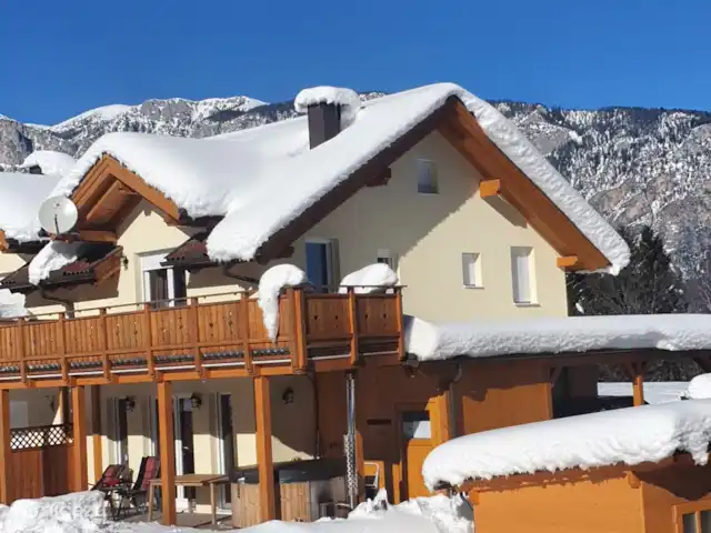 Berghaus Edelhirsch | Autriche, Carinthie, Arnoldstein - chalet Les épaisses couches de neige restent belles.