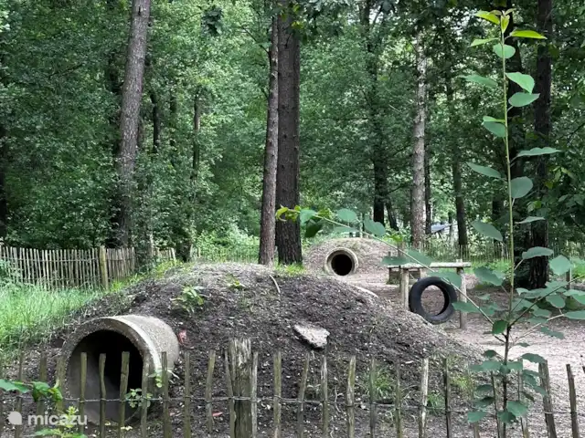 cabaña de madera en Países Bajos, Güeldres, Beekbergen – Cabaña de madera Beekbergen Parque infantil para perros del parque