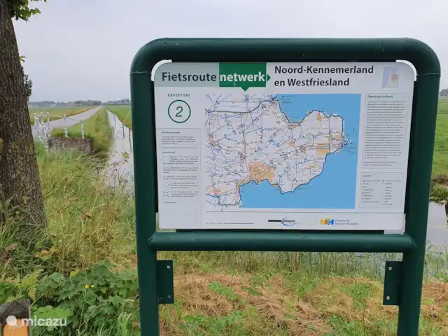 Location de Vacances Pays-Bas, Hollande du Nord, Hoogwoud, maison de vacances - Kloin maar Foin Piste cyclable avec les nœuds dessus
