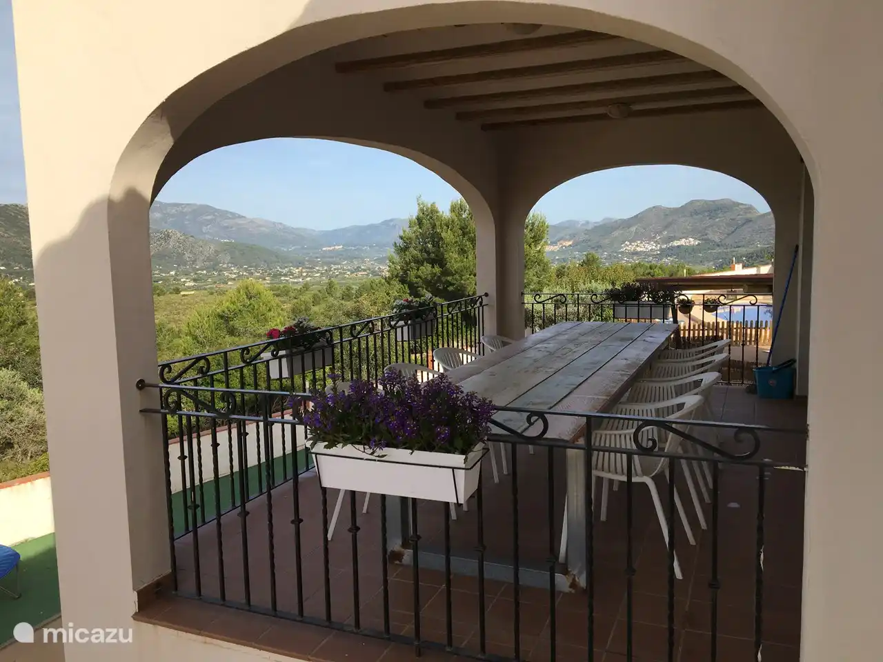 Breakfast table with a view