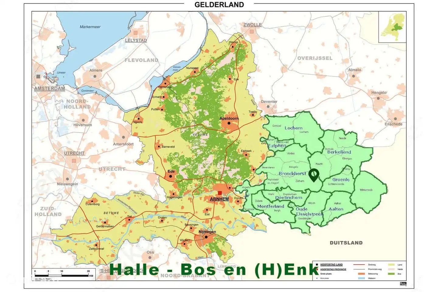 Unser Ferienhaus liegt zentral im Achterhoek. Von dort aus ideal, um diese wunderschöne Region von allen Seiten zu entdecken