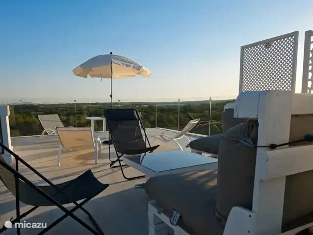 The Panoramic Penthouse huren in Spanje, Costa Blanca, Orihuela Costa - appartement 
zonsondergang op het terras