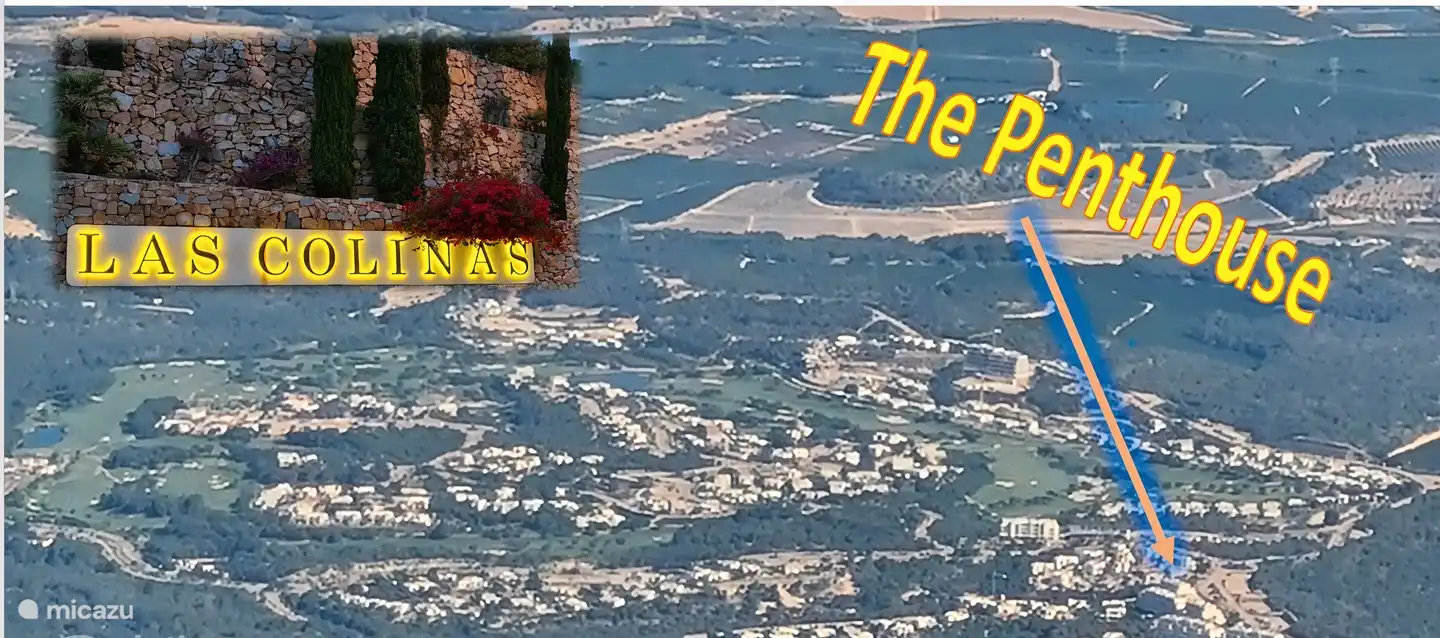 Blick auf Las Colinas von der Flugzeuglandung in Murcia