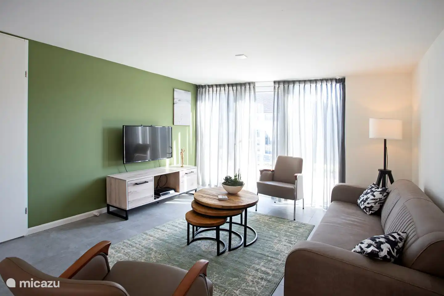 Lovely sitting area with sofa and chairs