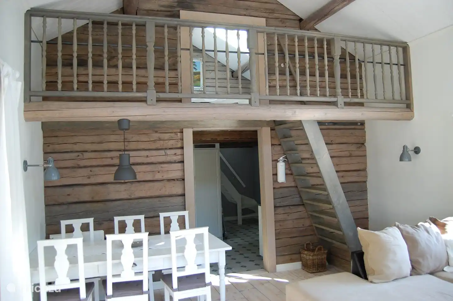 balcony to the sleeping loft