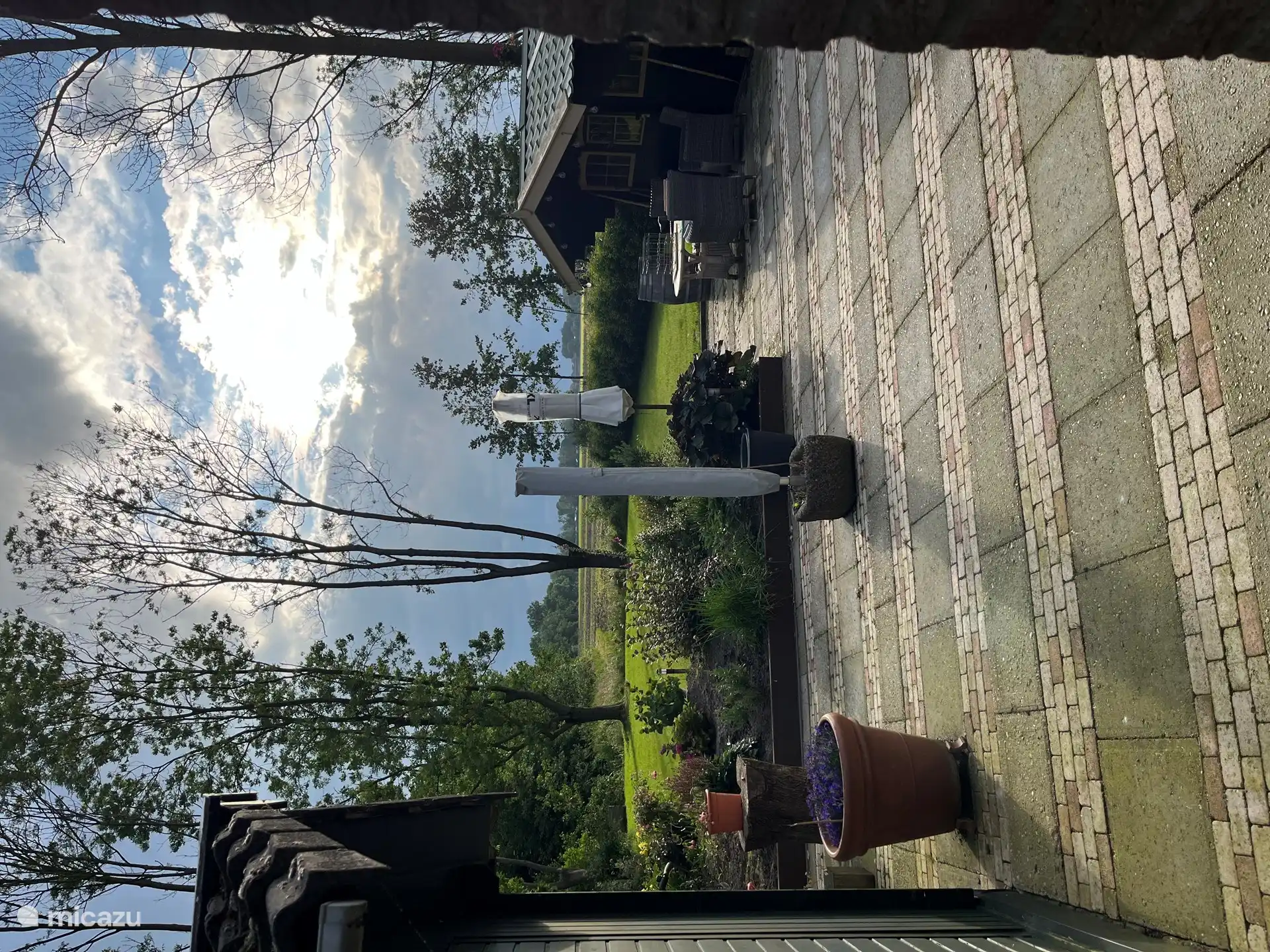 The garden is beautiful