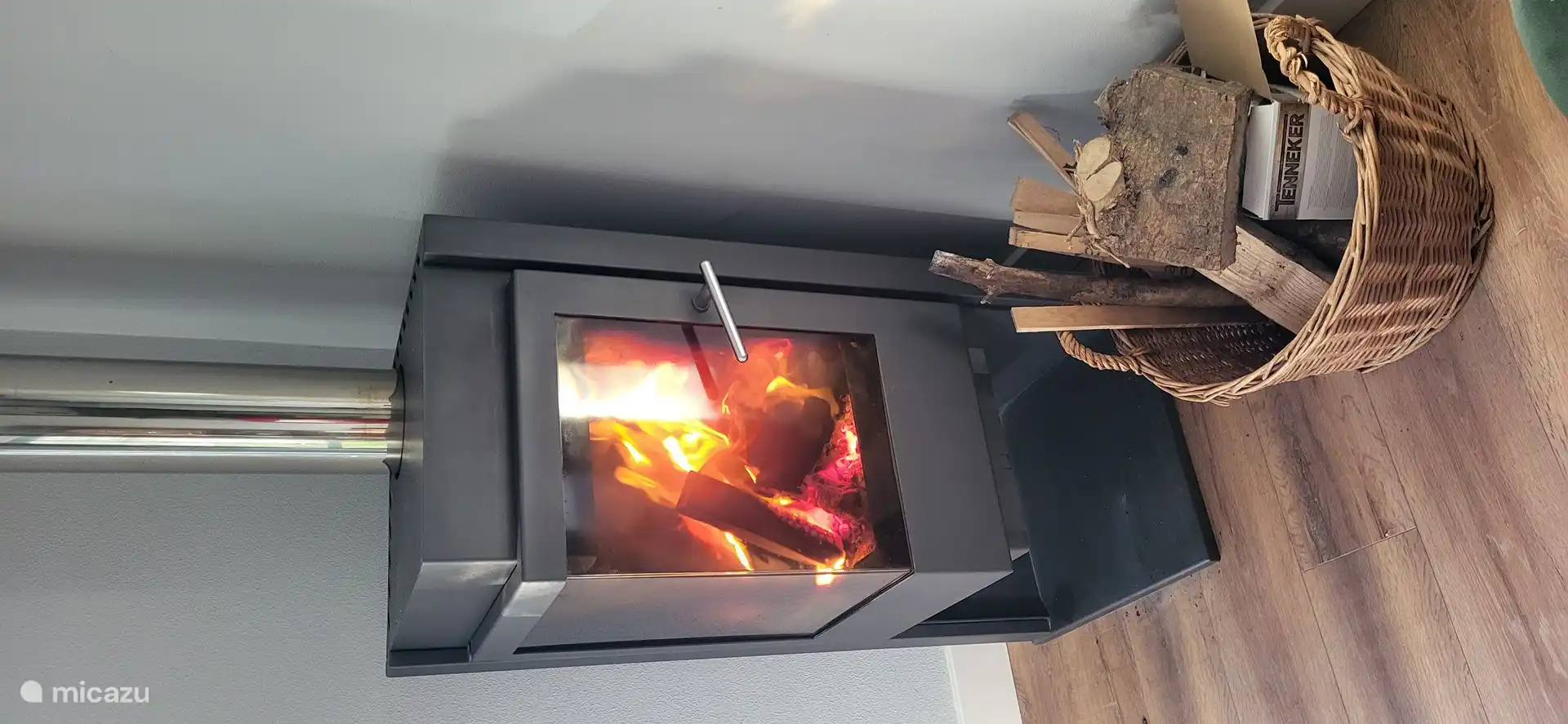 We are so happy with our fireplace, playing games together at the large table while the fireplace is burning.