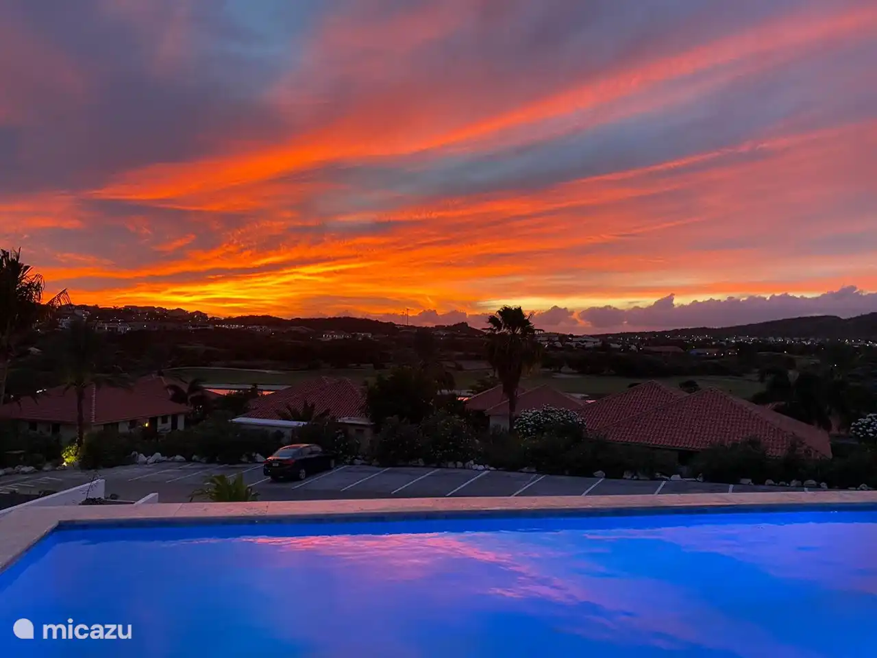 Schöne Aussicht von der Terrasse